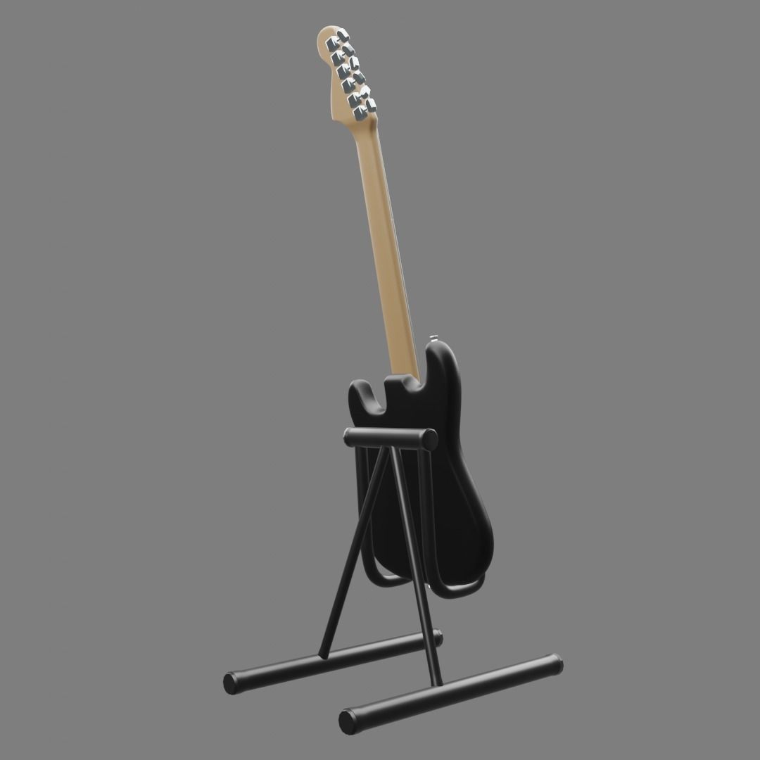 Fender stratocaster Low-poly 3D model_6
