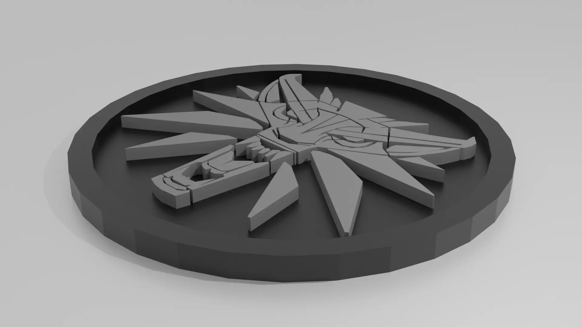 Witcher charm  3D print model_0