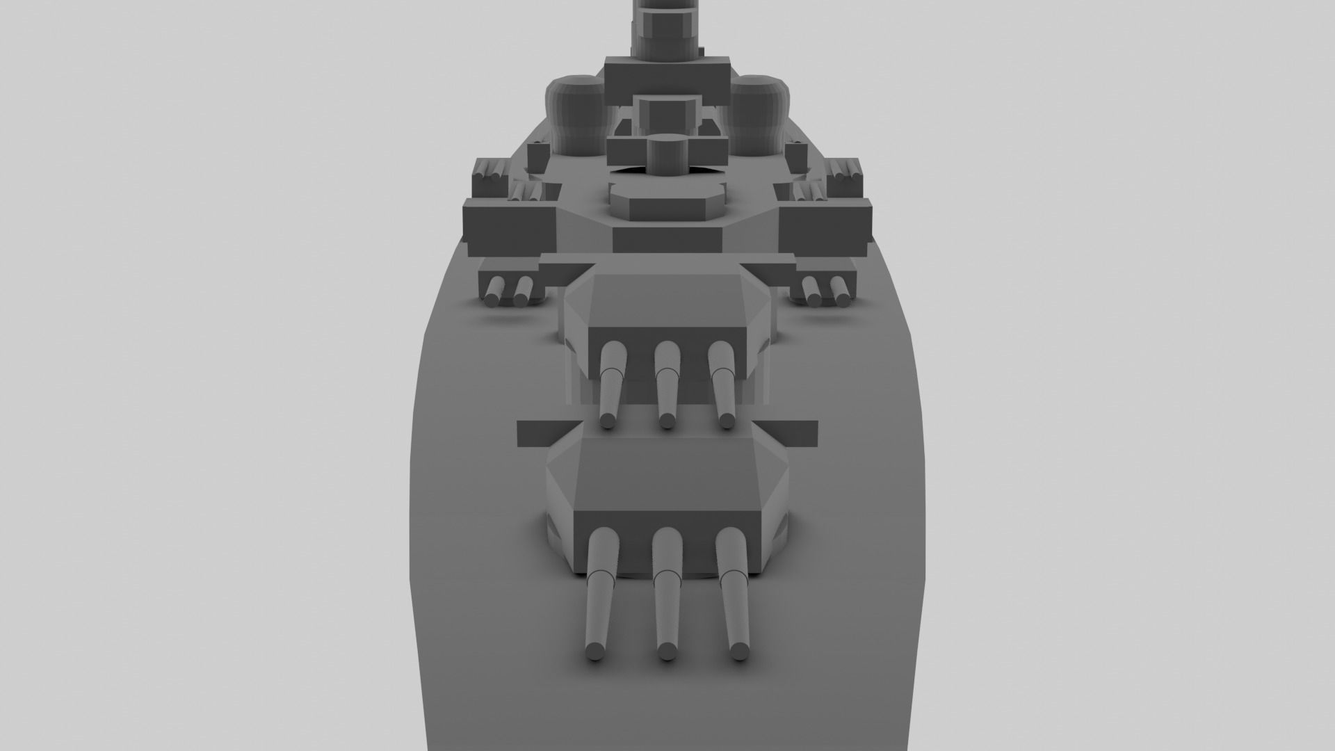 KMS Scharnhorst - Model for small scale printing 3D print model_4