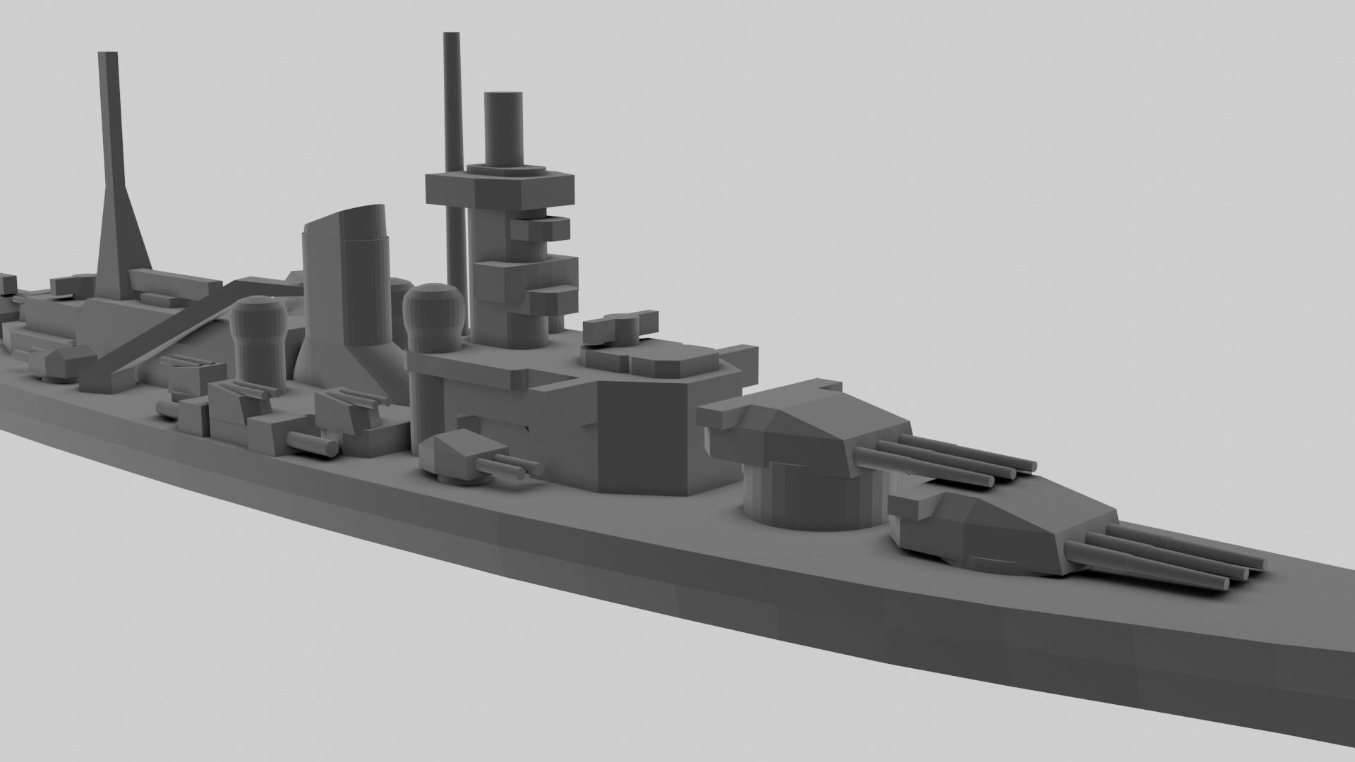 KMS Scharnhorst - Model for small scale printing 3D print model_1