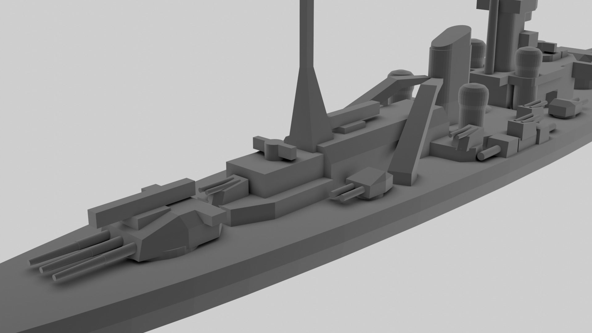 KMS Scharnhorst - Model for small scale printing 3D print model_3