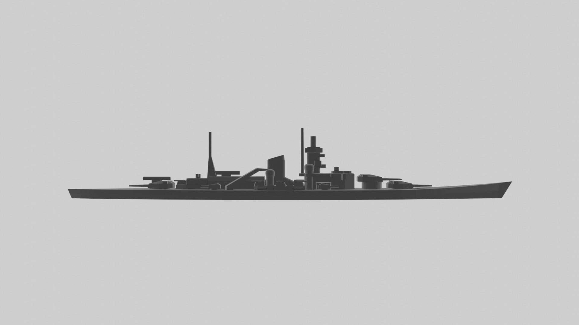KMS Scharnhorst - Model for small scale printing 3D print model_5
