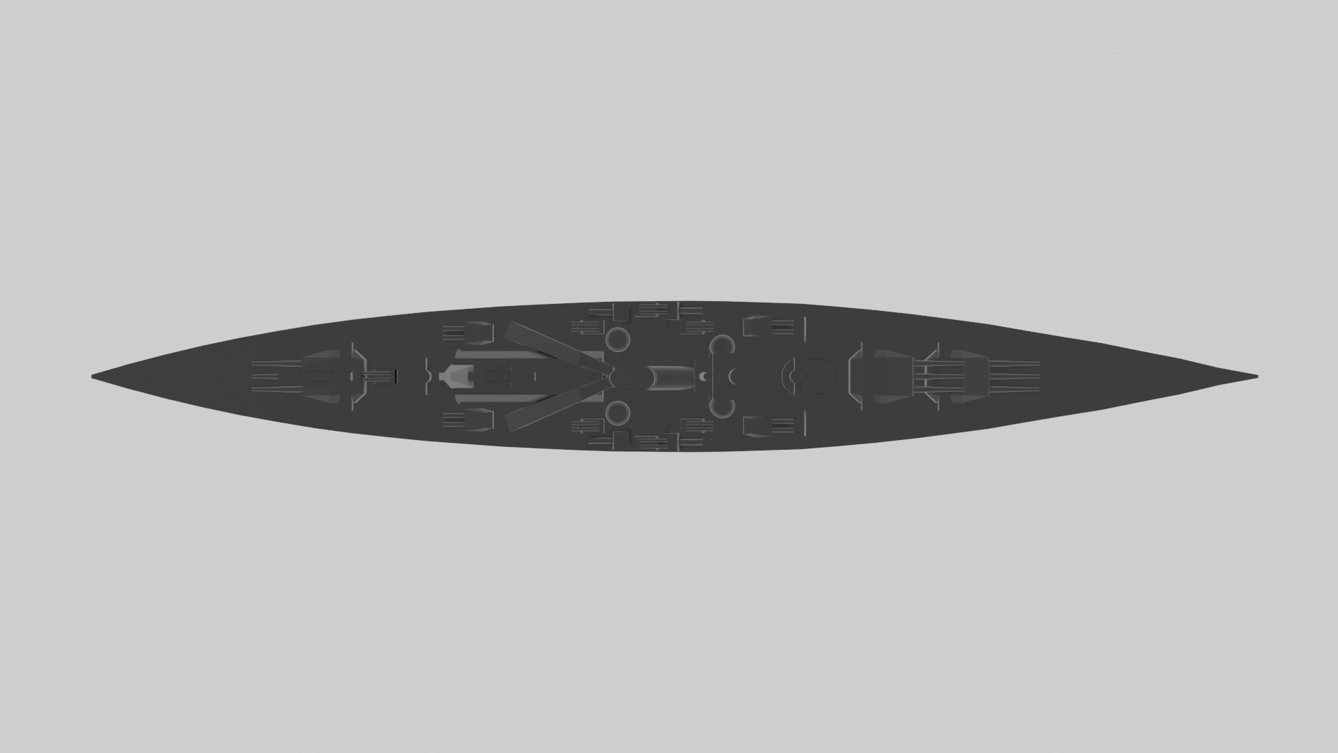 KMS Scharnhorst - Model for small scale printing 3D print model_6