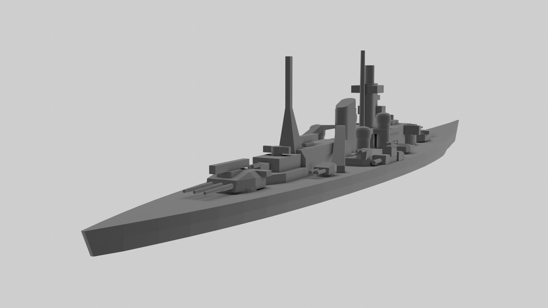 KMS Scharnhorst - Model for small scale printing 3D print model_2