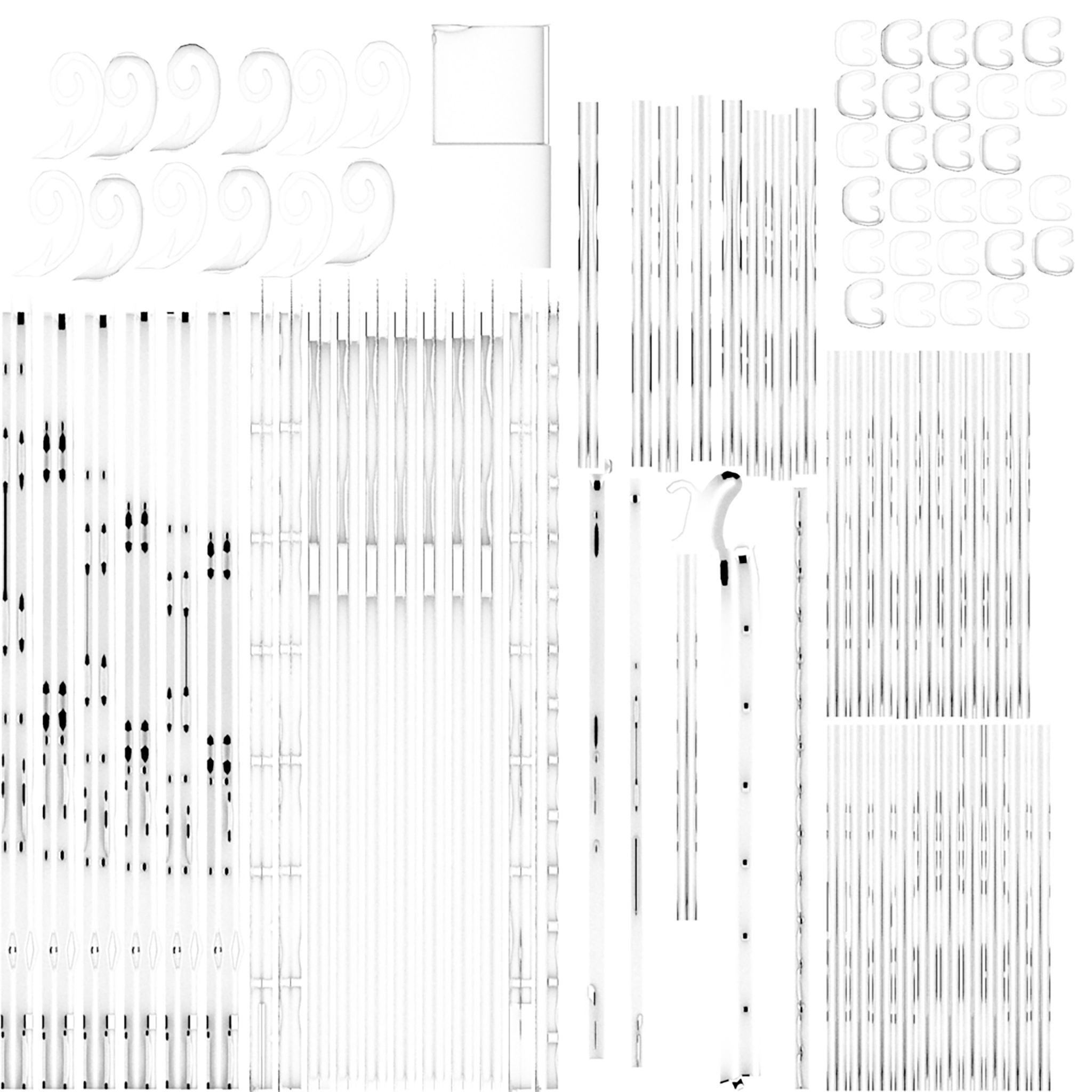 Wrought Iron Gates Low-poly 3D model_7