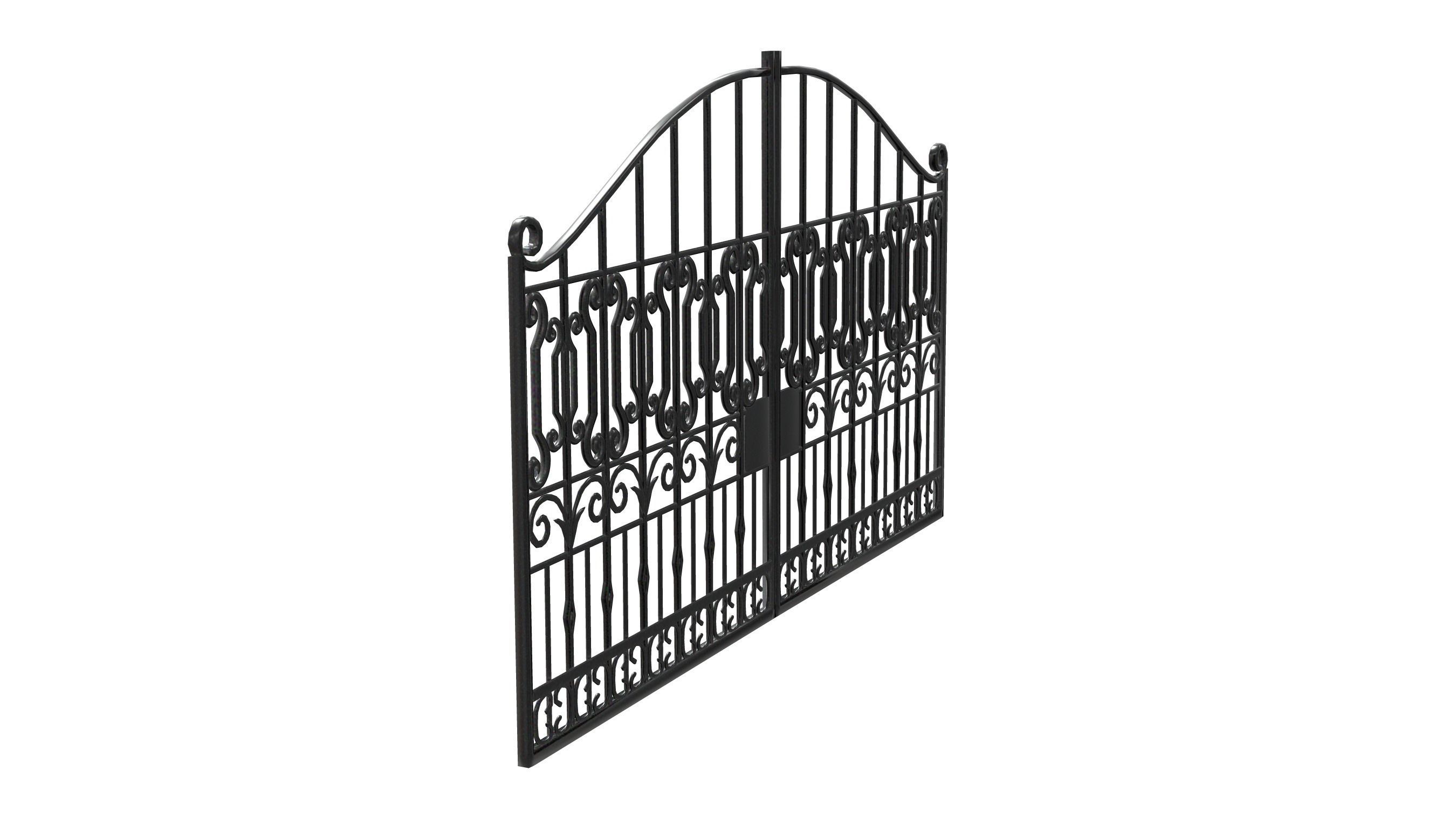 Wrought Iron Gates Low-poly 3D model_2