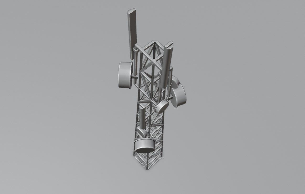 Cell Tower - Torre de Celular Low-poly 3D model_19