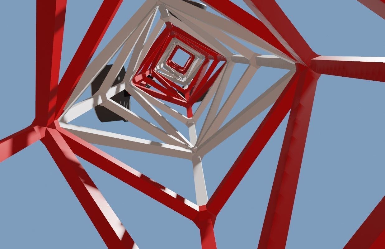 Cell Tower - Torre de Celular Low-poly 3D model_3