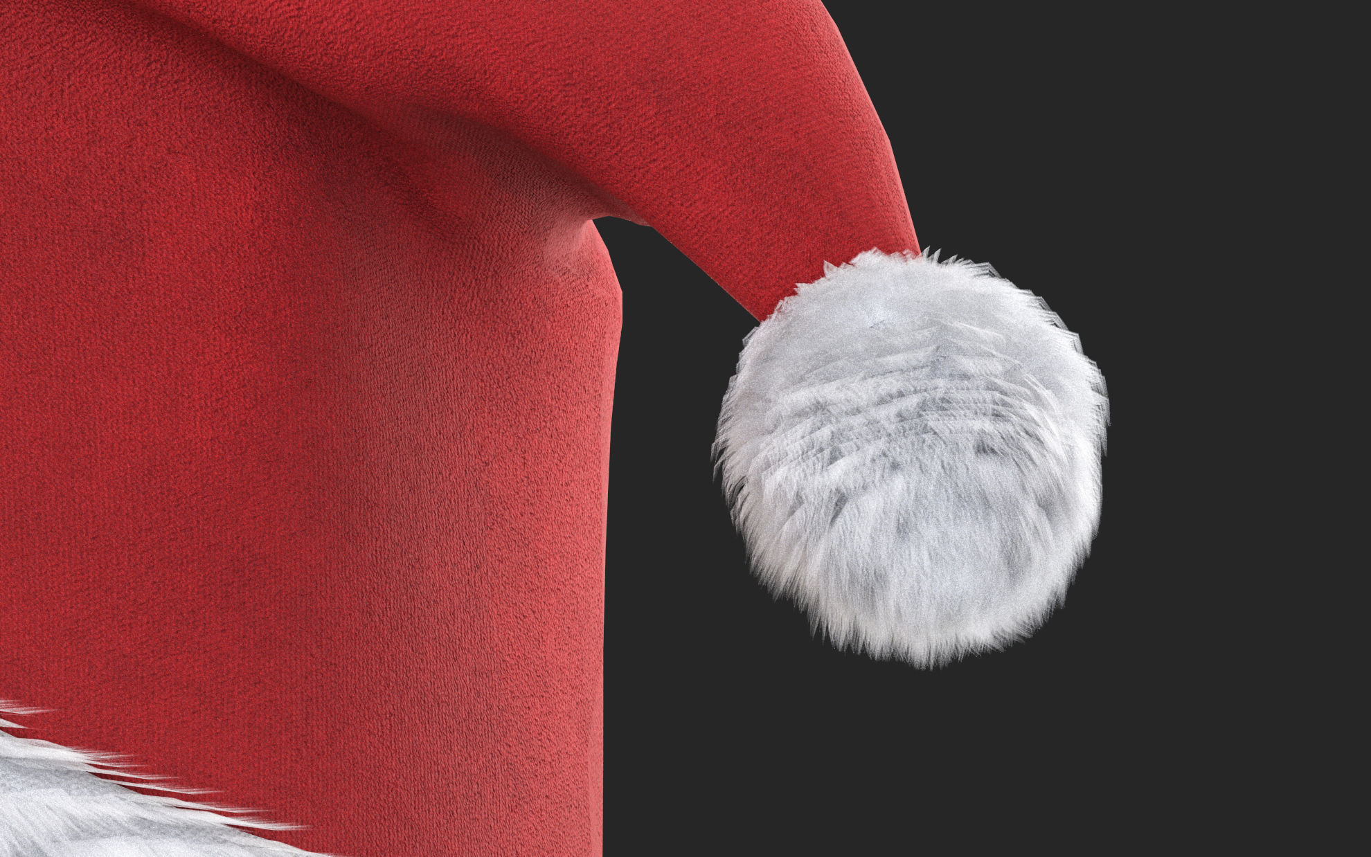 Santa Hat Game Ready Low-poly 3D model_4