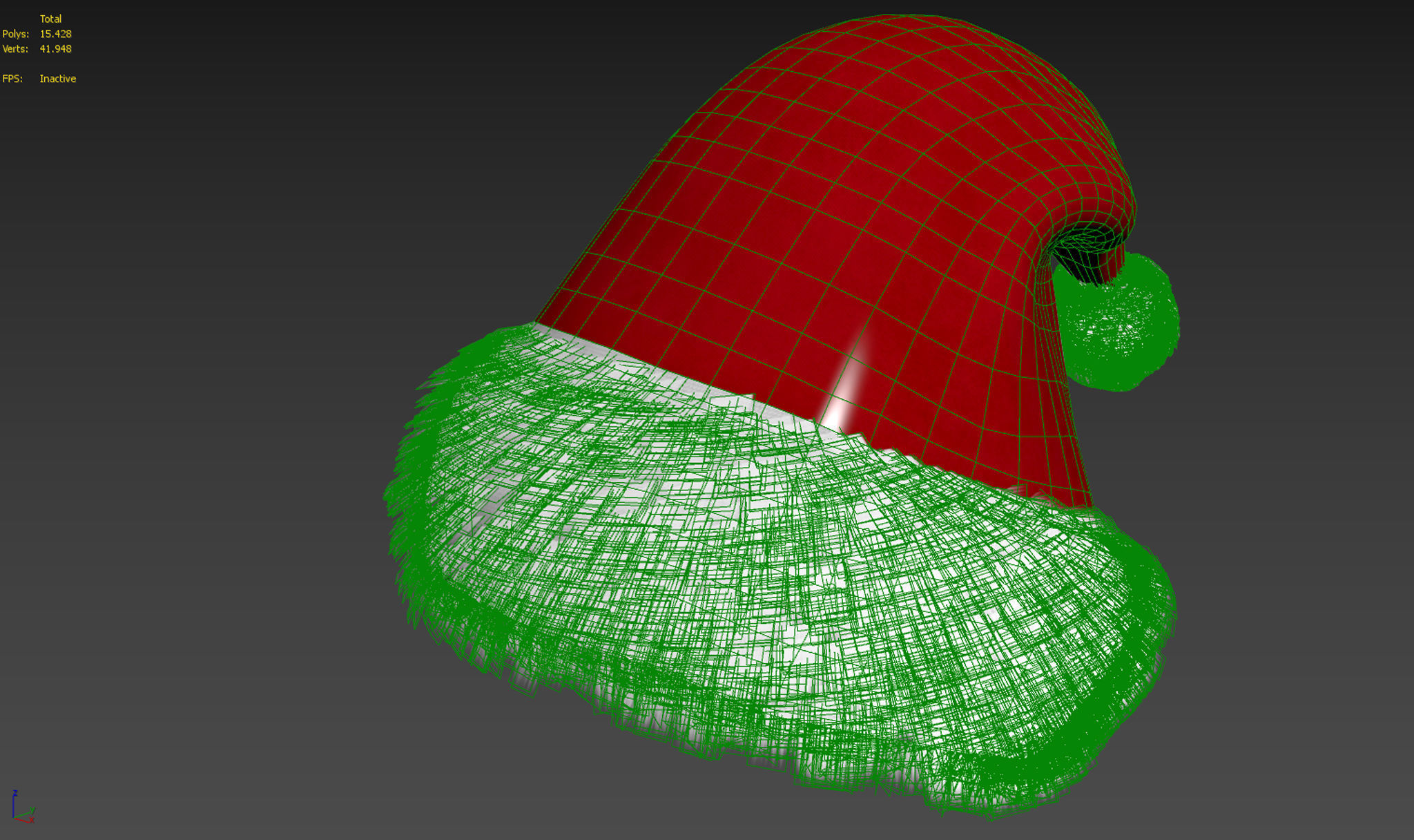 Santa Hat Game Ready Low-poly 3D model_5