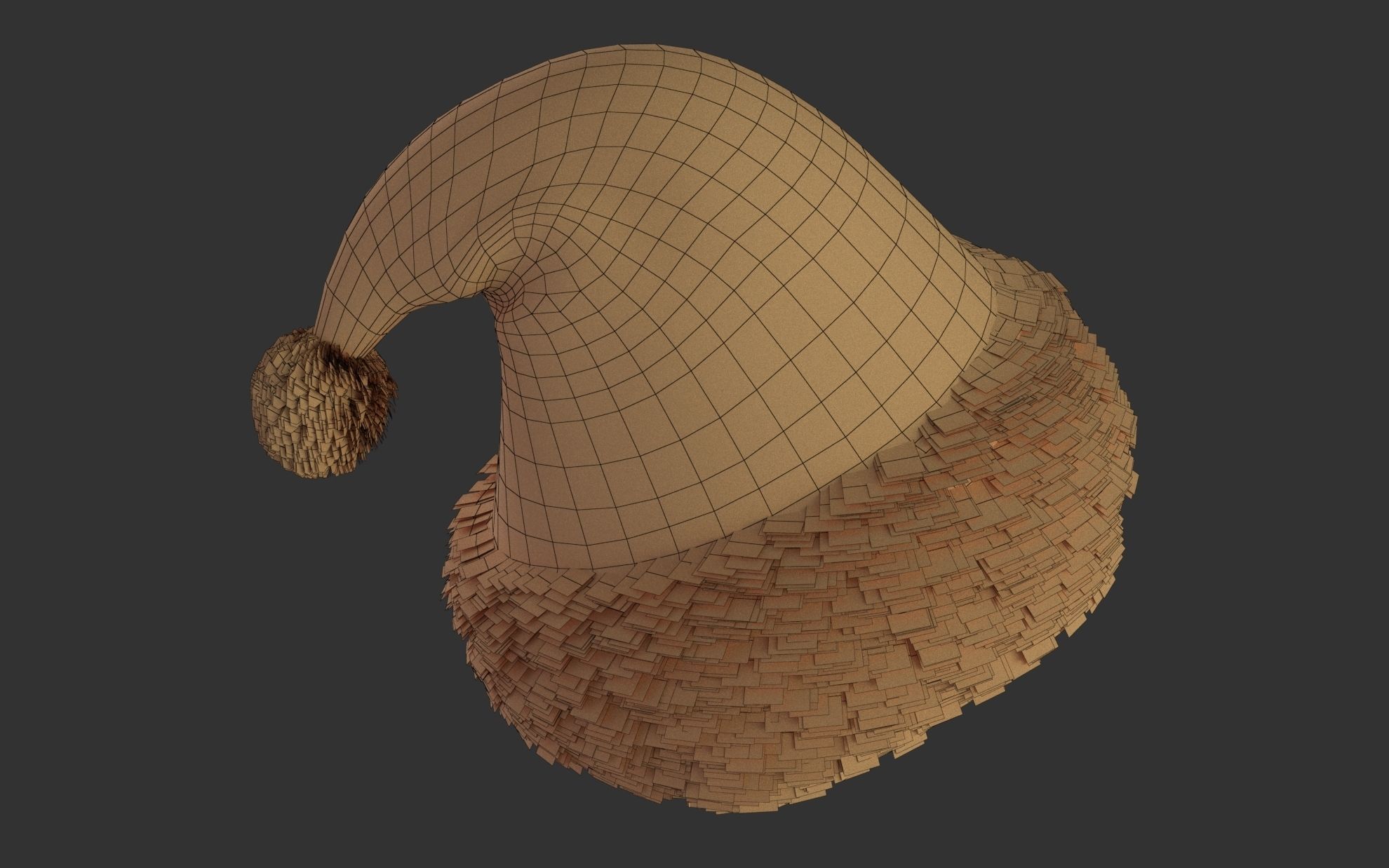 Santa Hat Game Ready Low-poly 3D model_2