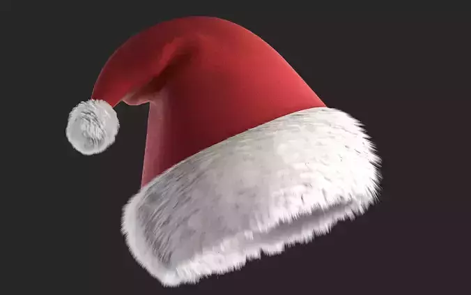 Santa Hat Game Ready Low-poly 3D model
