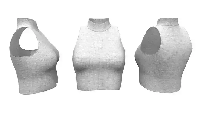 Sleeveless Knit Crop Tank Top