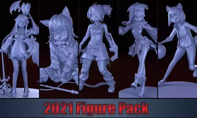 2021 Figure Pack  3D Model Collection