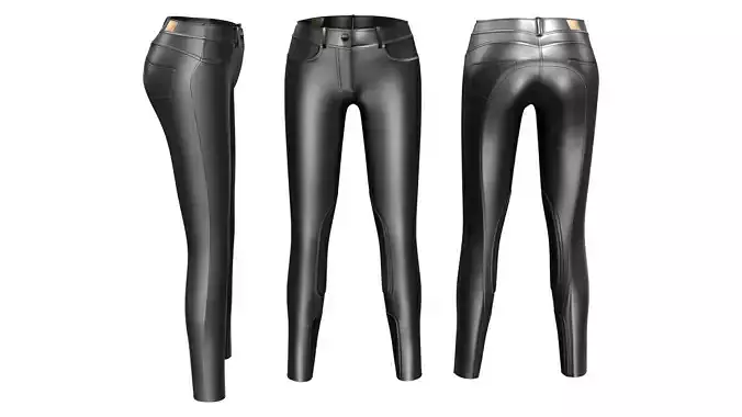 Ladies Leather Biker Pants