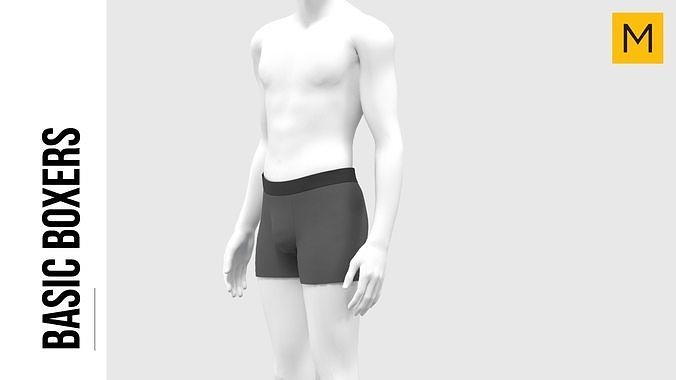 Marvelous Designer Boxershorts Underwear Male Clothing Free 3D model