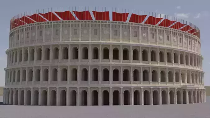 Colosseum circular structure with seats