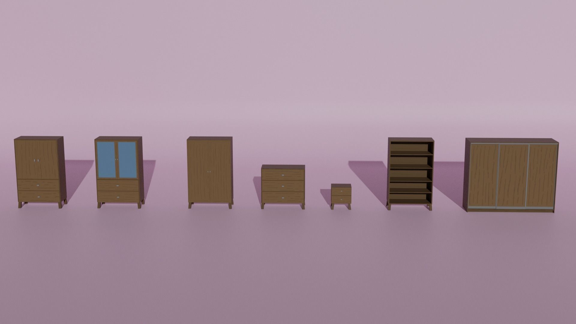 Low Poly Furniture Pack Free low-poly 3D model_3