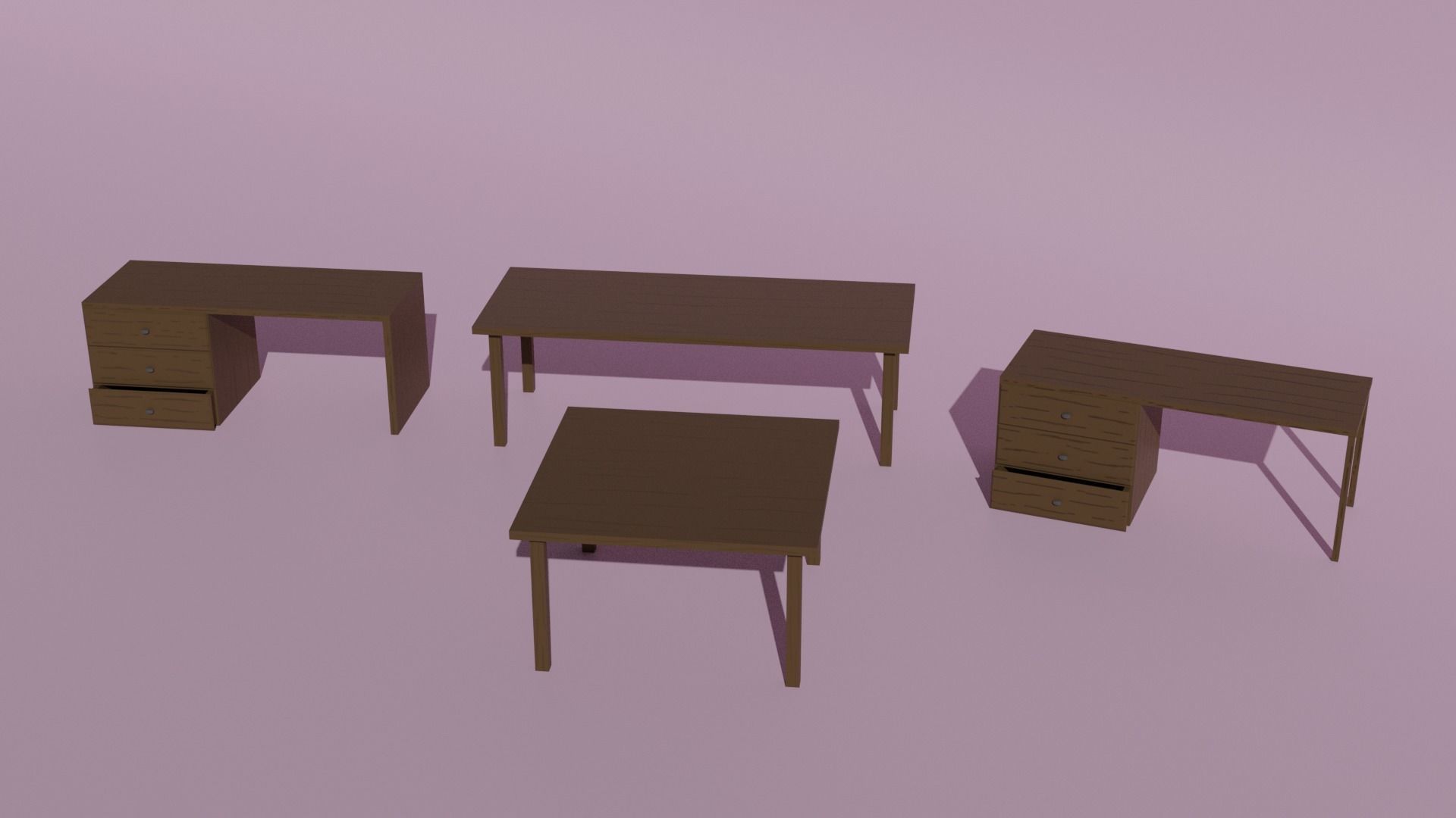 Low Poly Furniture Pack Free low-poly 3D model_11