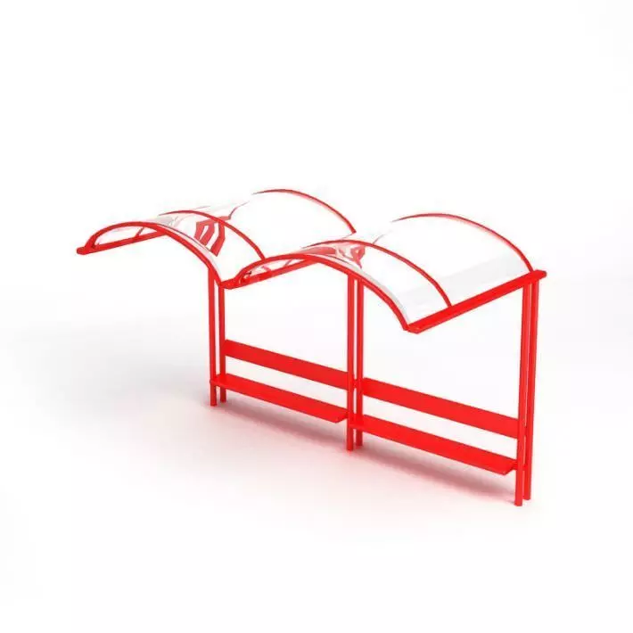 Red Bus Stop 3D model_0