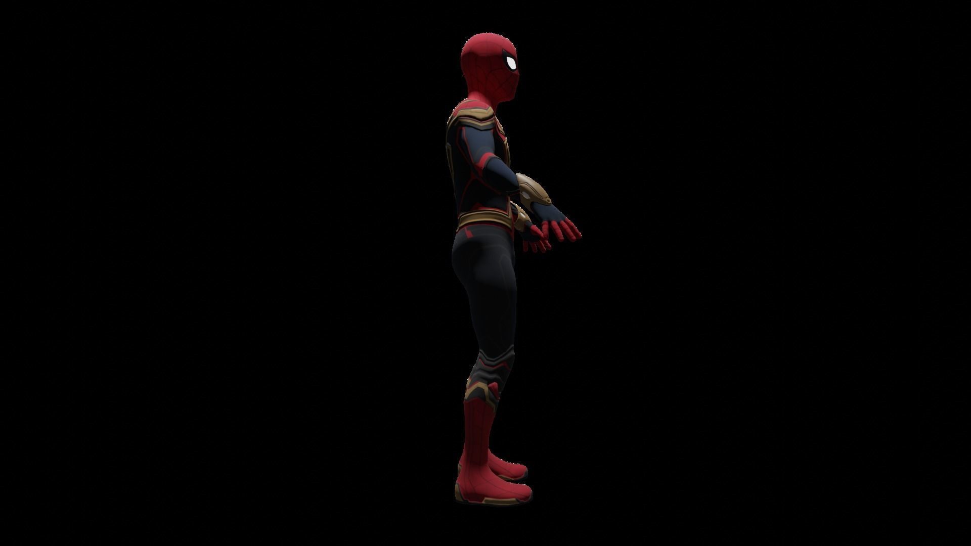 Spider-Man Integrated suit 3d model rigged 3D model_8