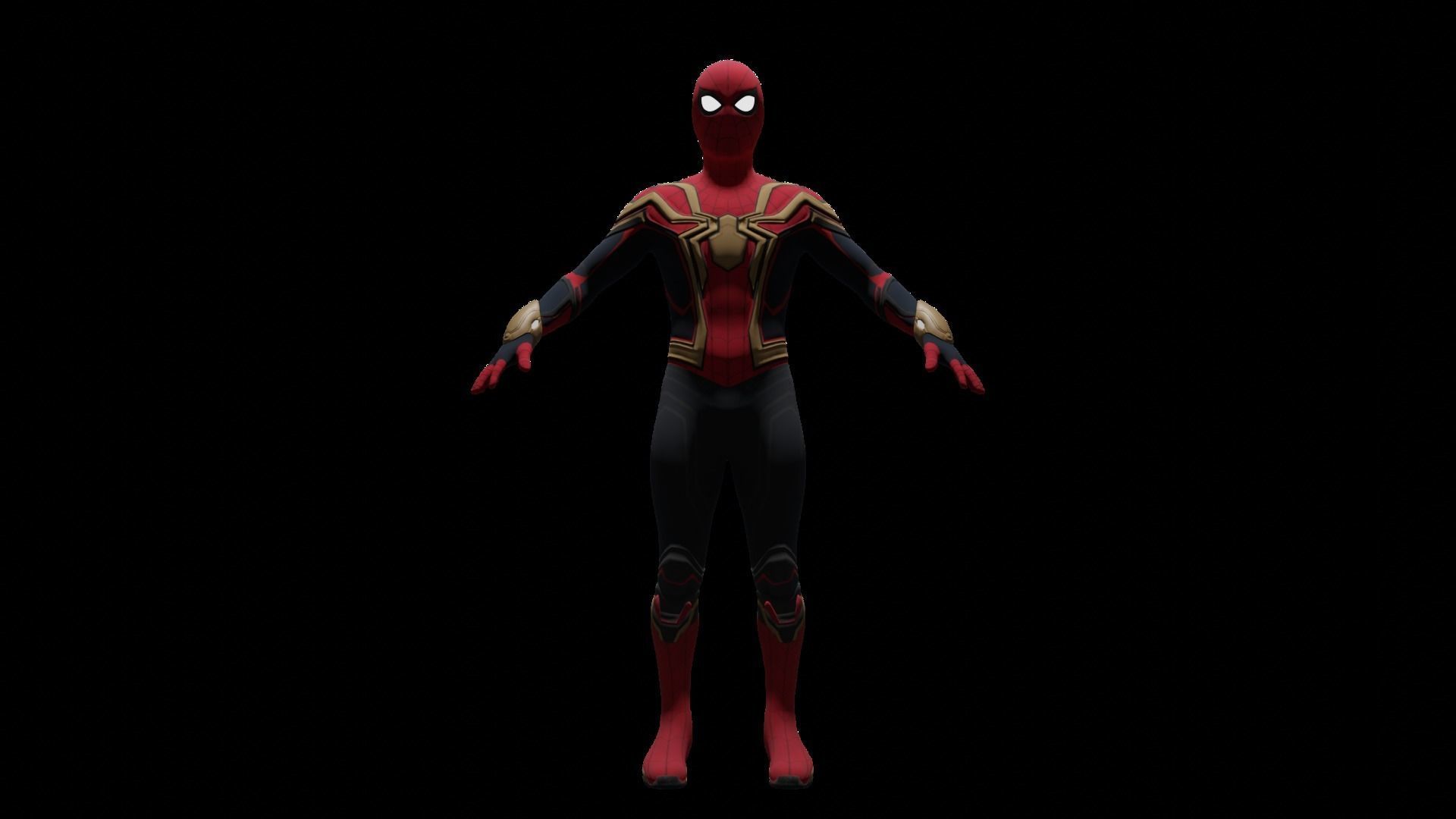 Spider-Man Integrated suit 3d model rigged 3D model_4