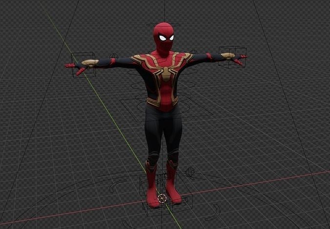 Spider-Man Integrated suit 3d model rigged 3D model
