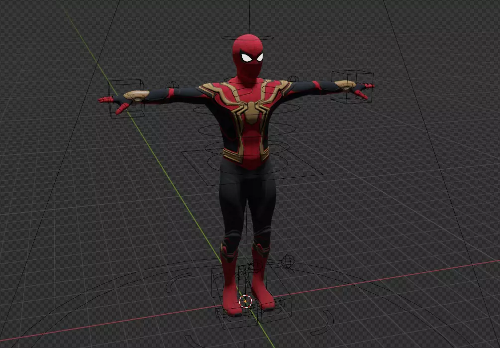Spider-Man Integrated suit 3d model rigged 3D model_0