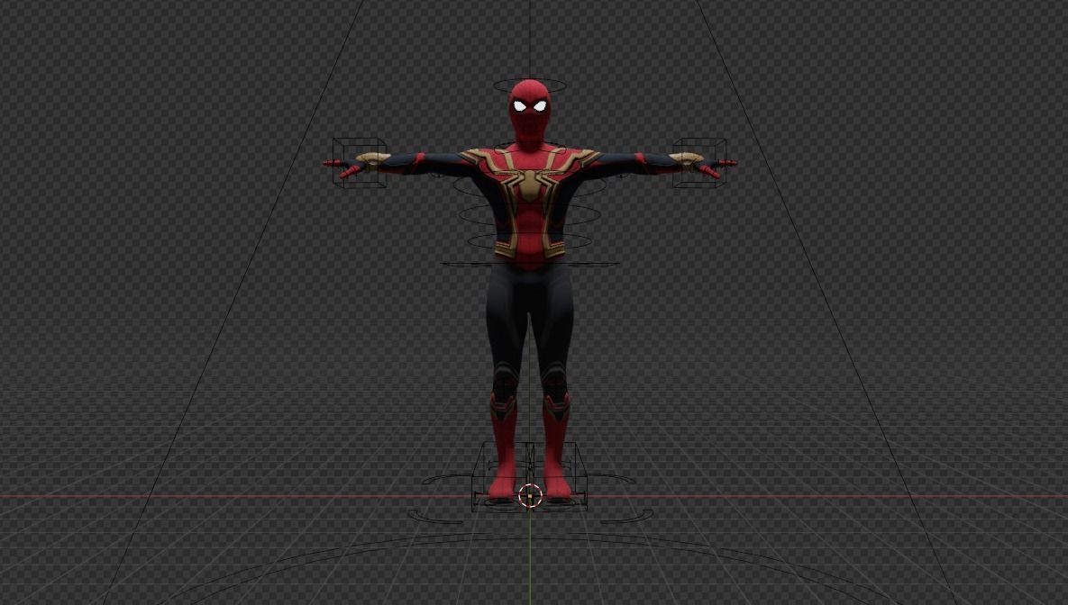Spider-Man Integrated suit 3d model rigged 3D model_2