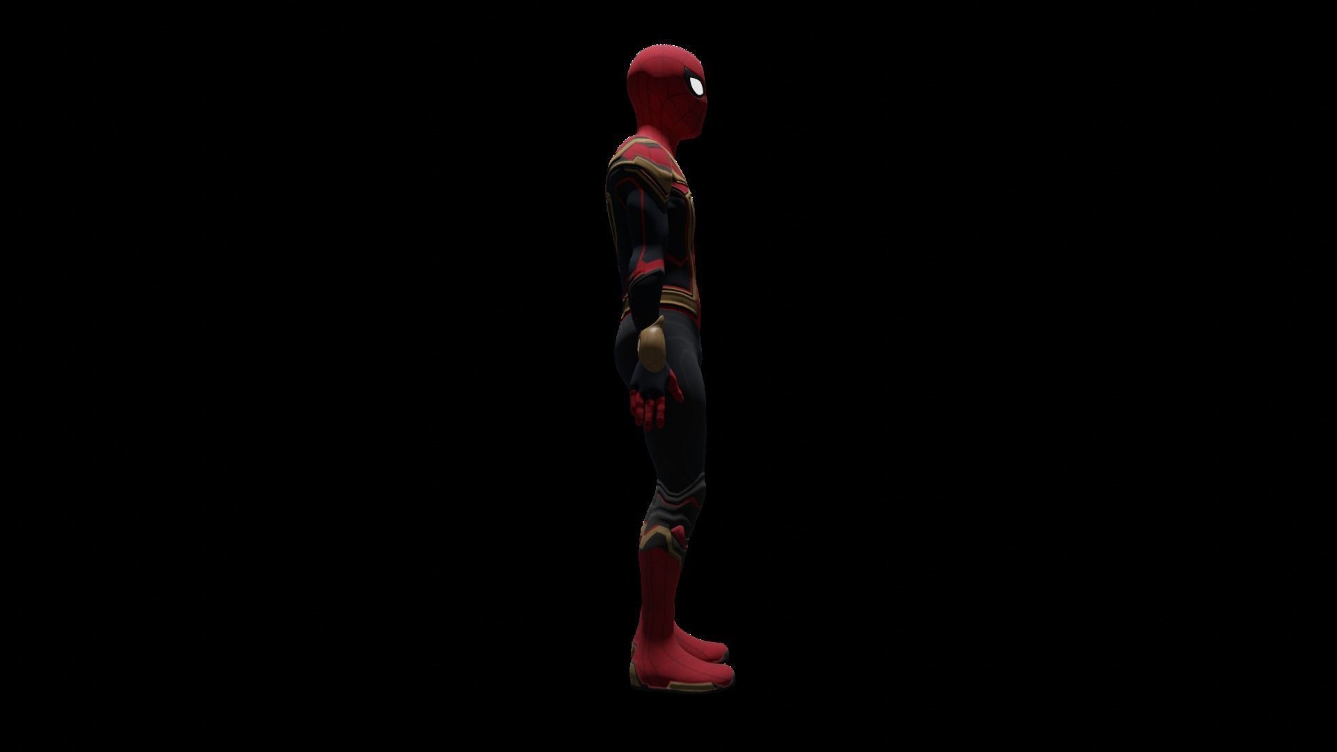 Spider-Man Integrated suit 3d model rigged 3D model_7