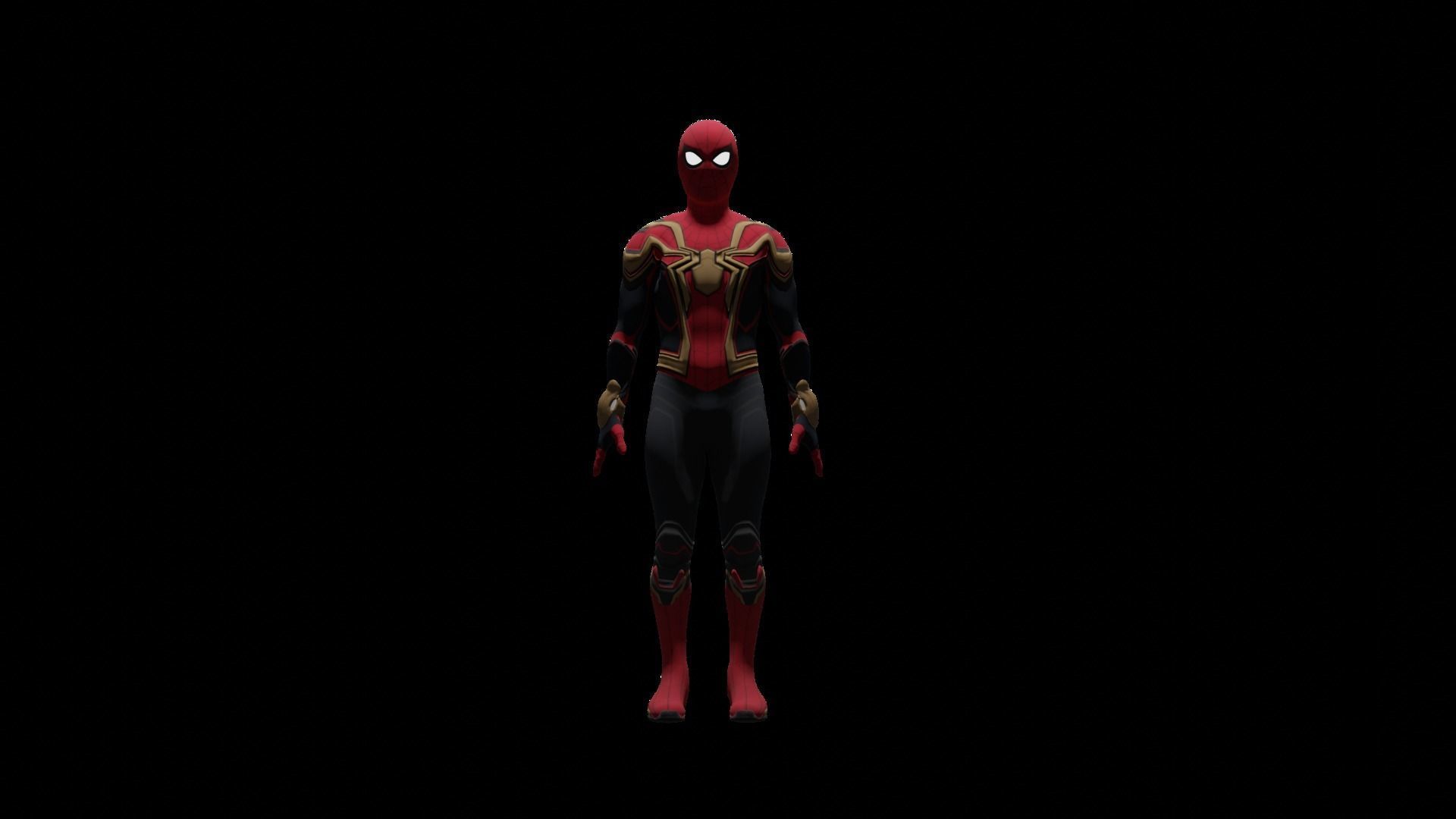 Spider-Man Integrated suit 3d model rigged 3D model_5
