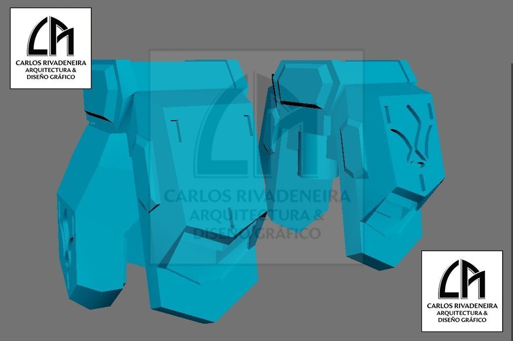 ASW-G-64 Gundam Flauros Shoulders 3D print model_1