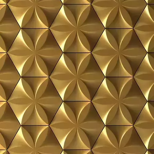 panel3D golden flower