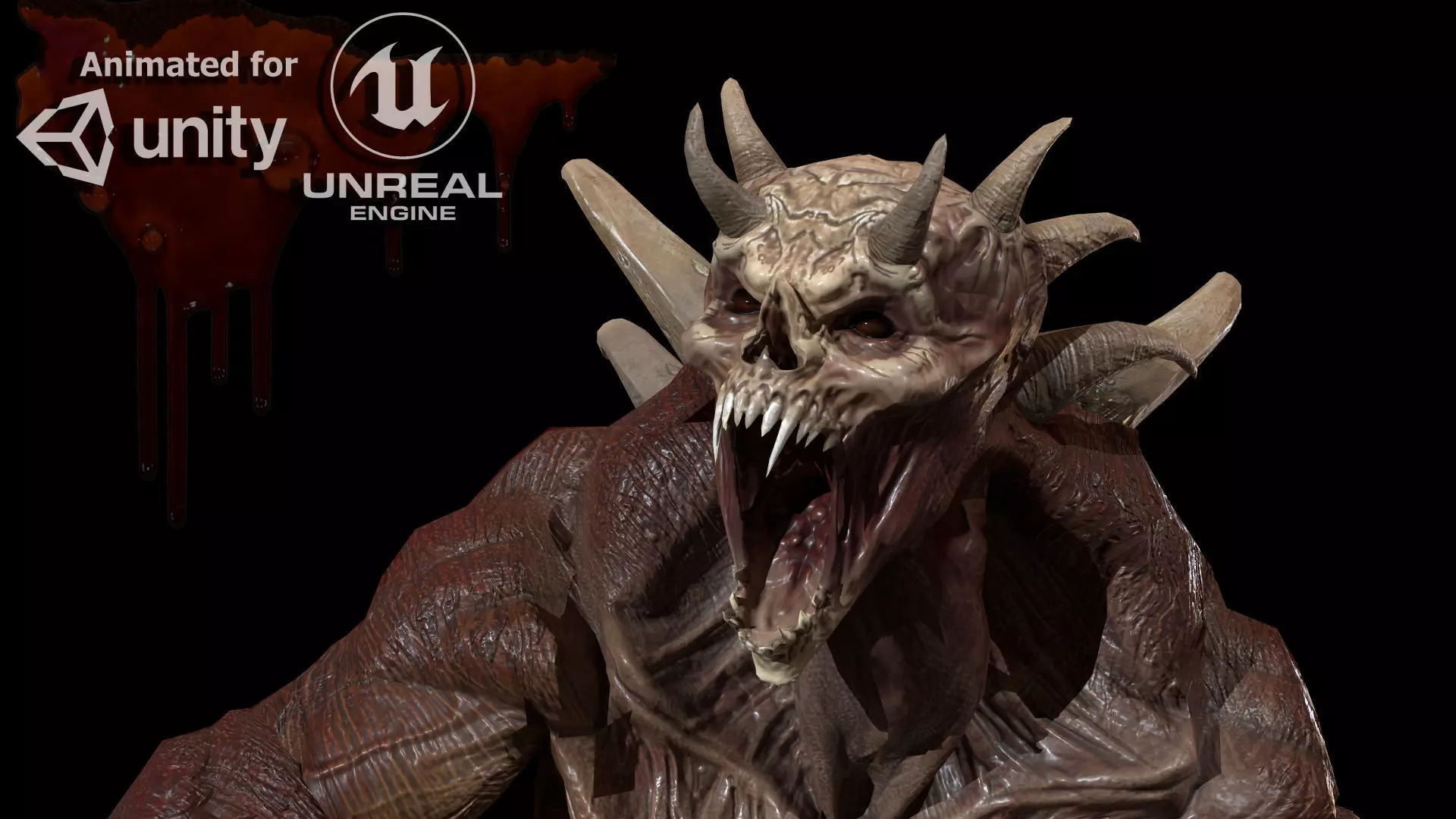 StrongDemon humanoid creature Low-poly 3D model_0