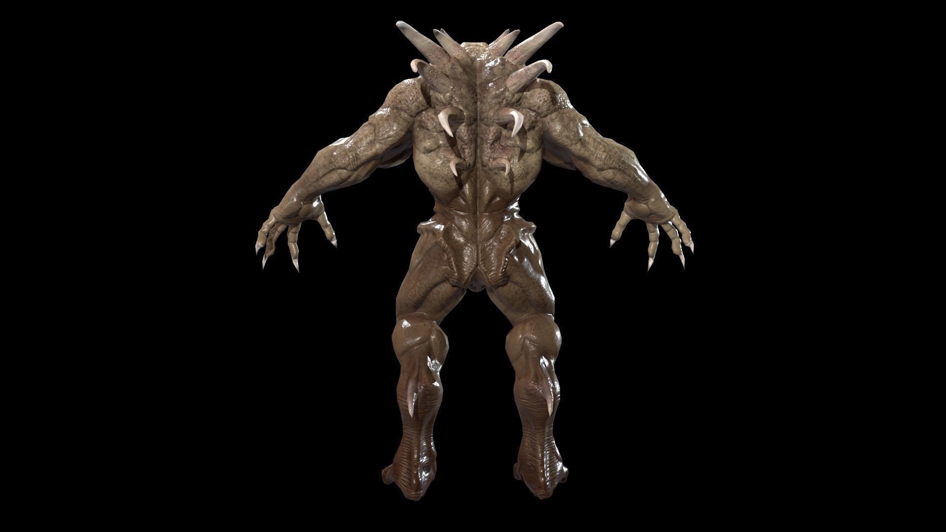 StrongDemon humanoid creature Low-poly 3D model_12
