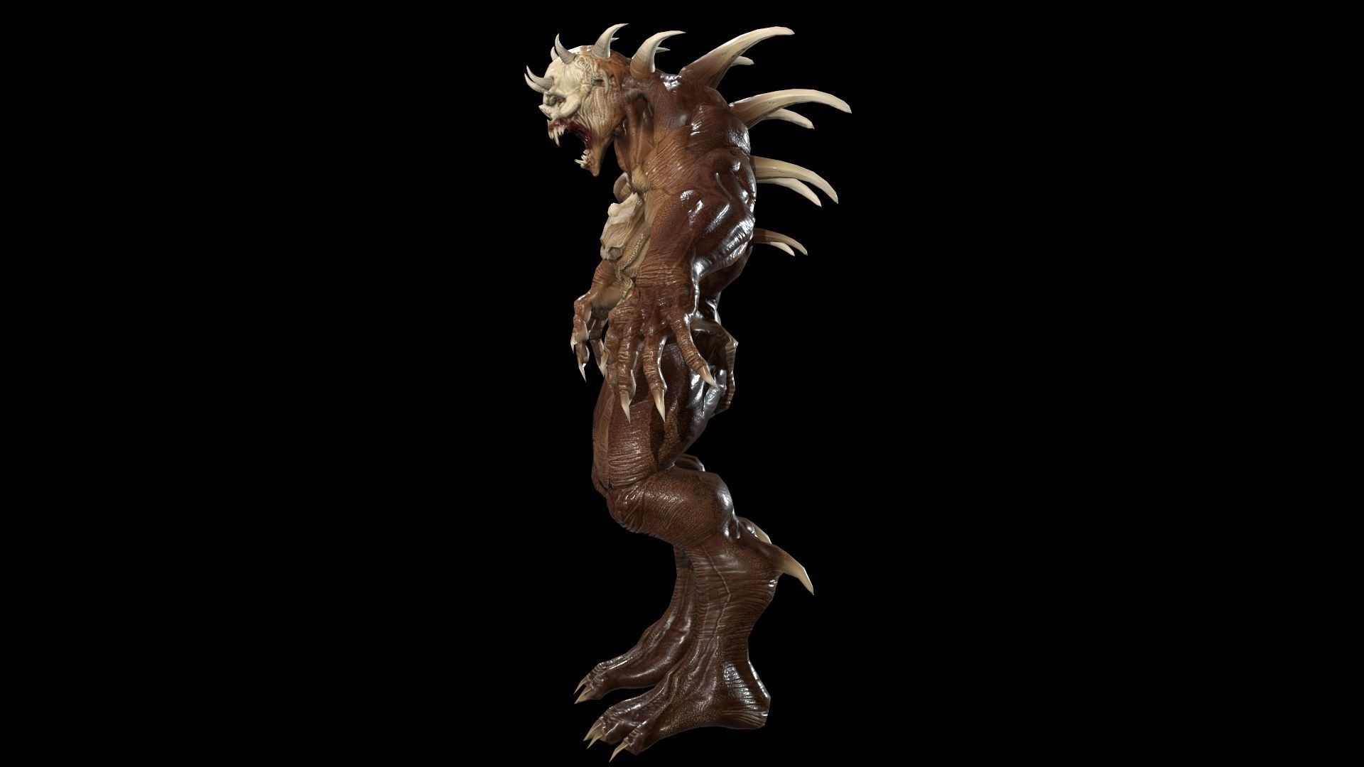 StrongDemon humanoid creature Low-poly 3D model_10