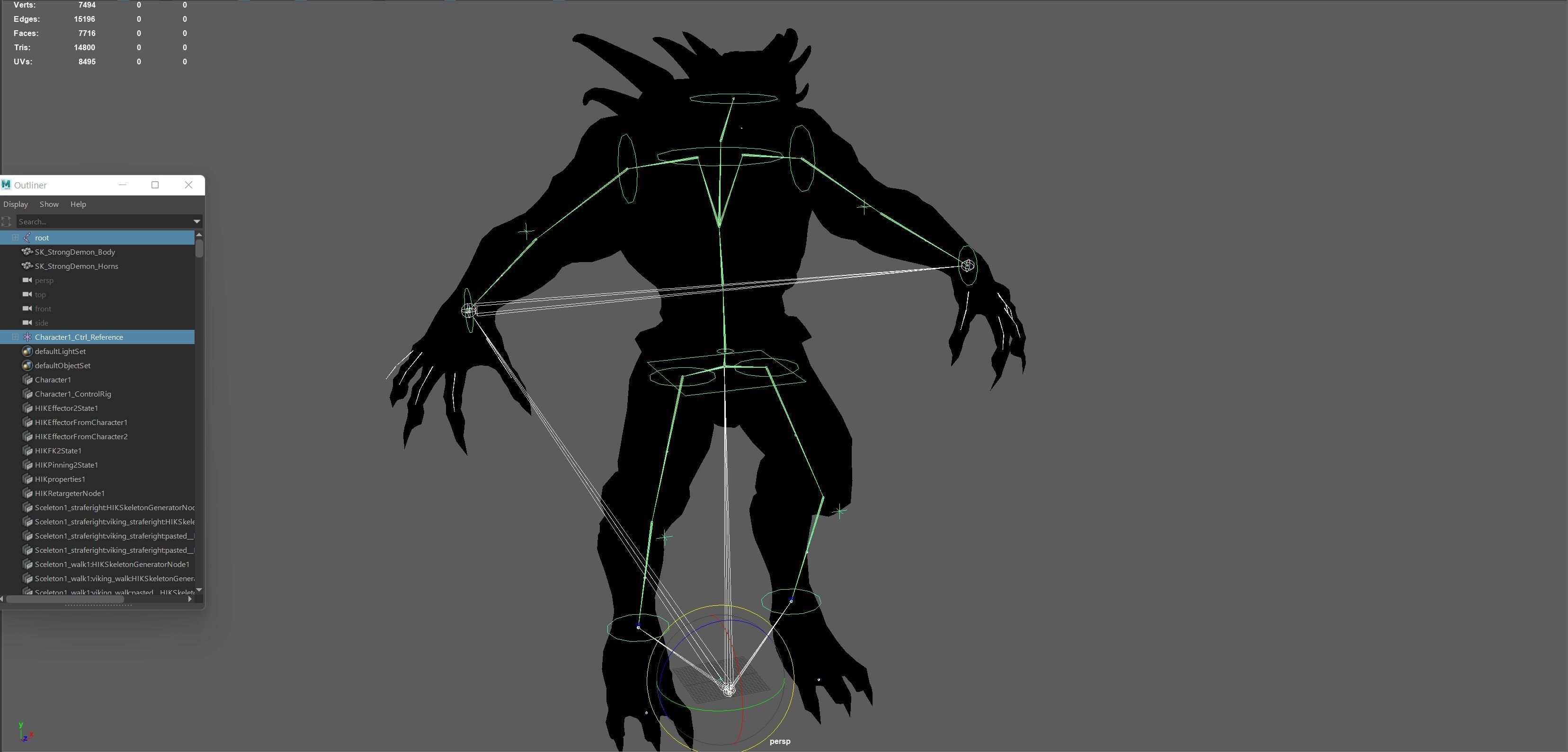 StrongDemon humanoid creature Low-poly 3D model_32