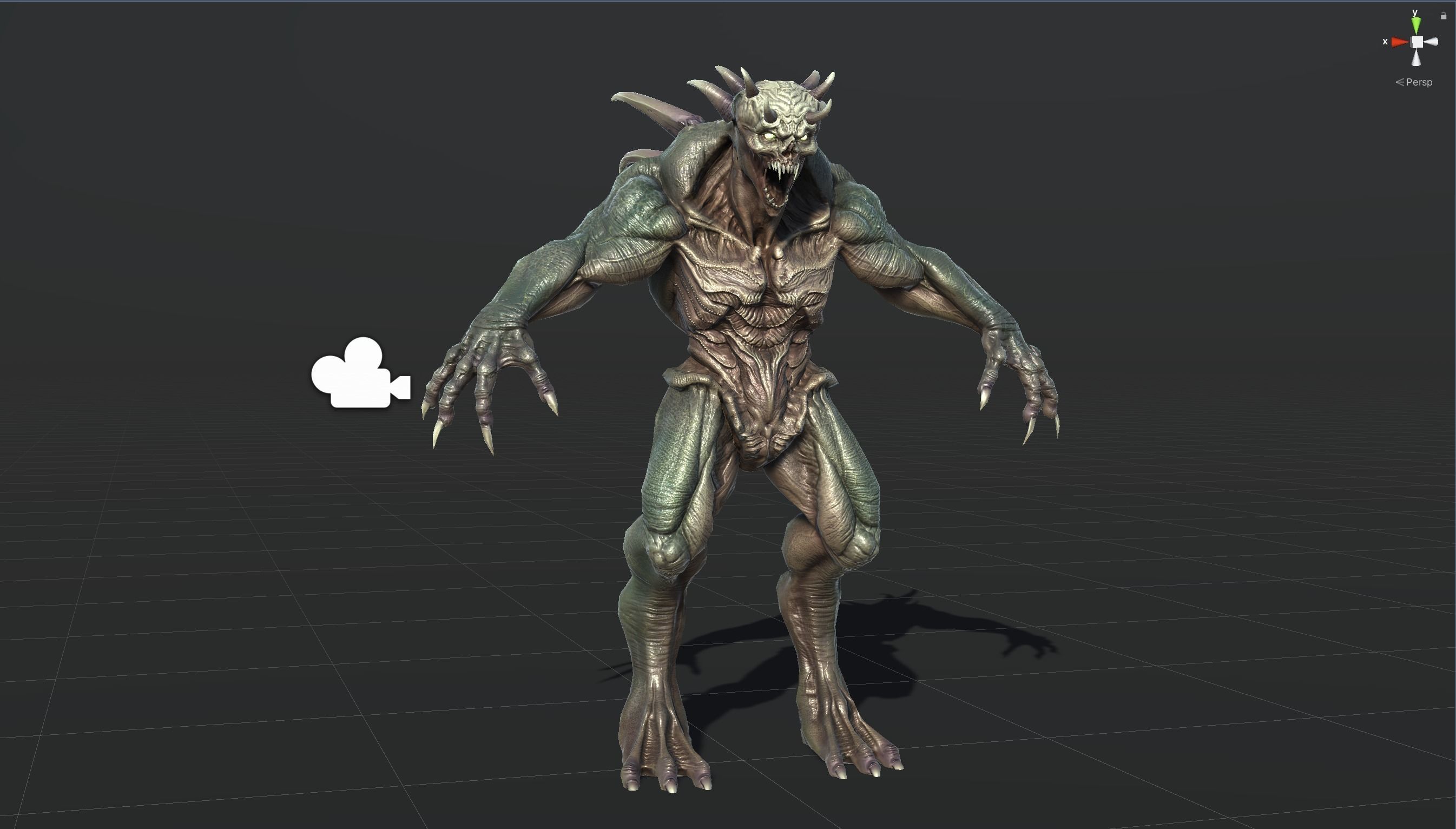 StrongDemon humanoid creature Low-poly 3D model_37