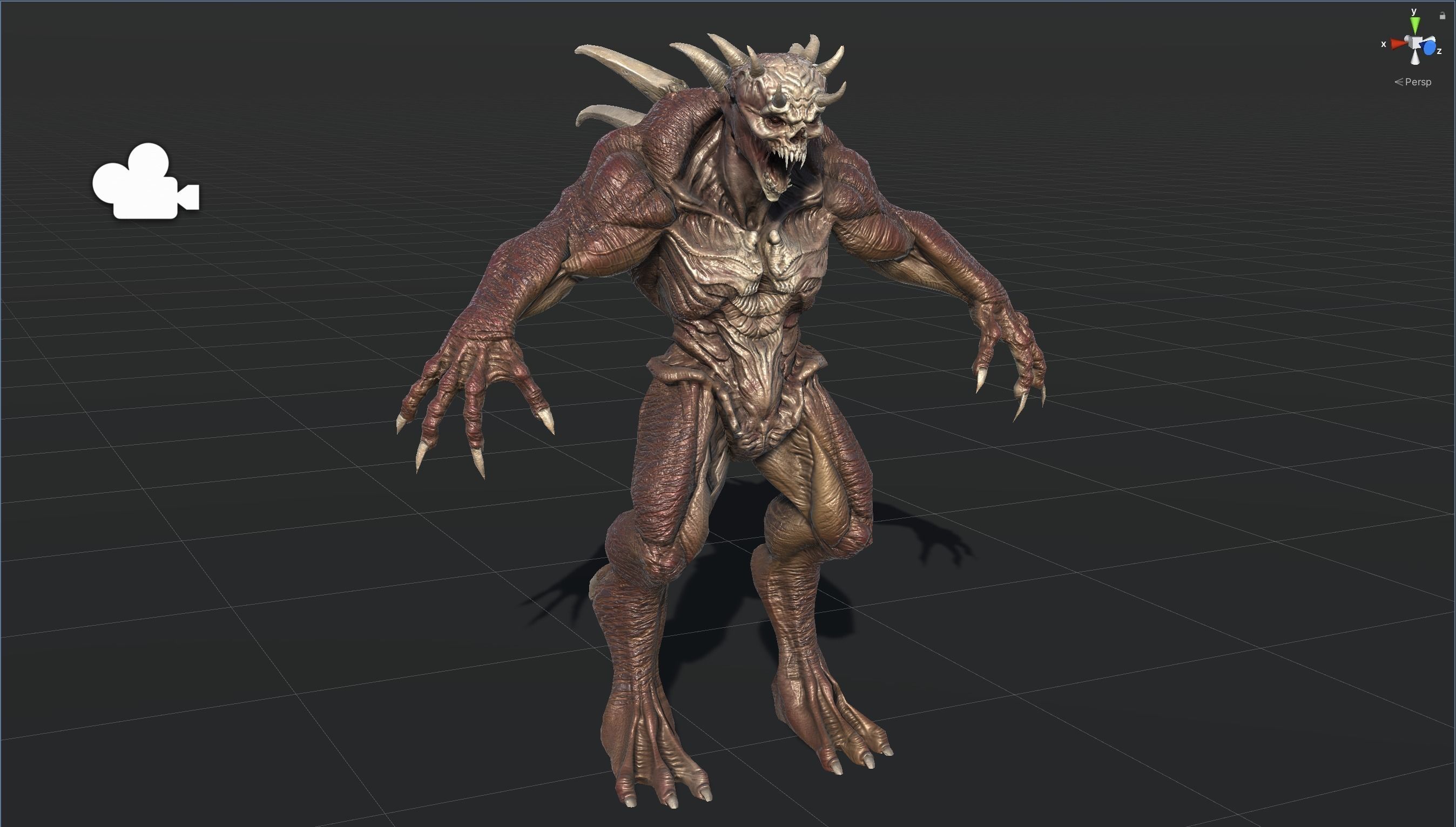 StrongDemon humanoid creature Low-poly 3D model_38