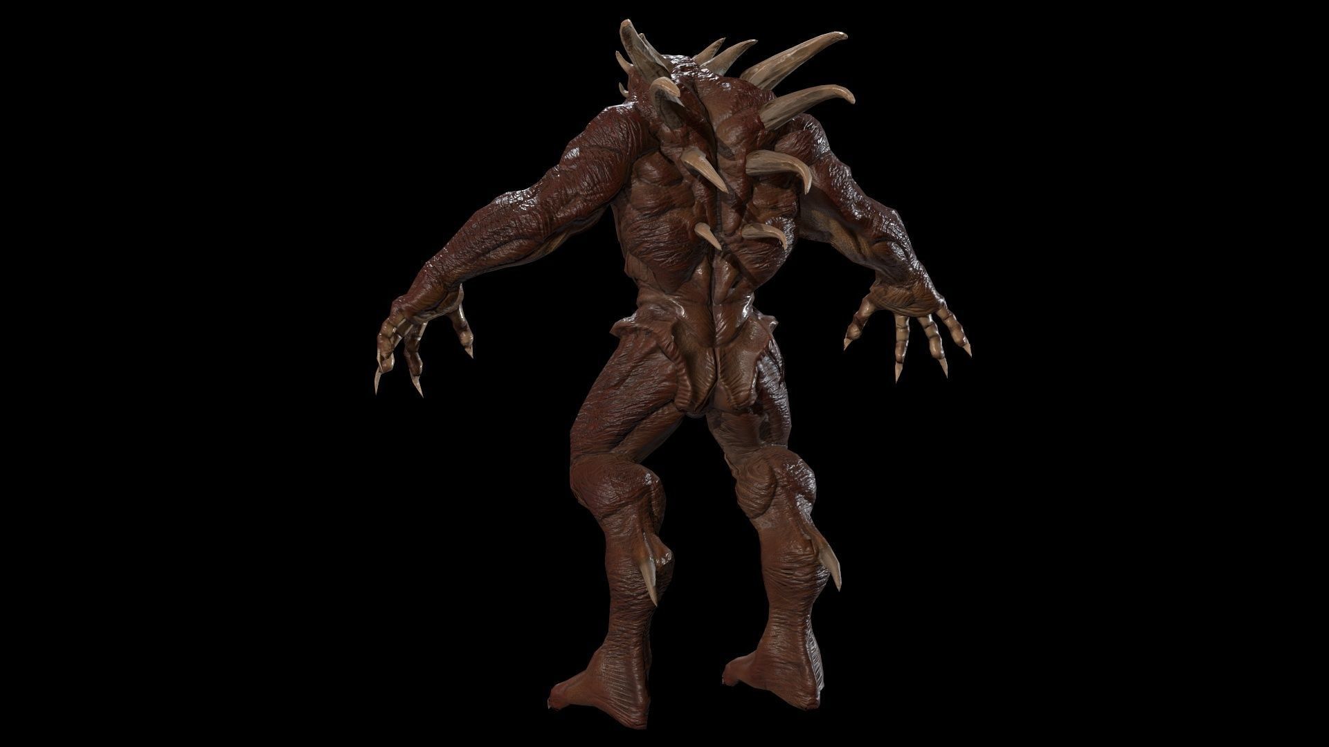 StrongDemon humanoid creature Low-poly 3D model_7