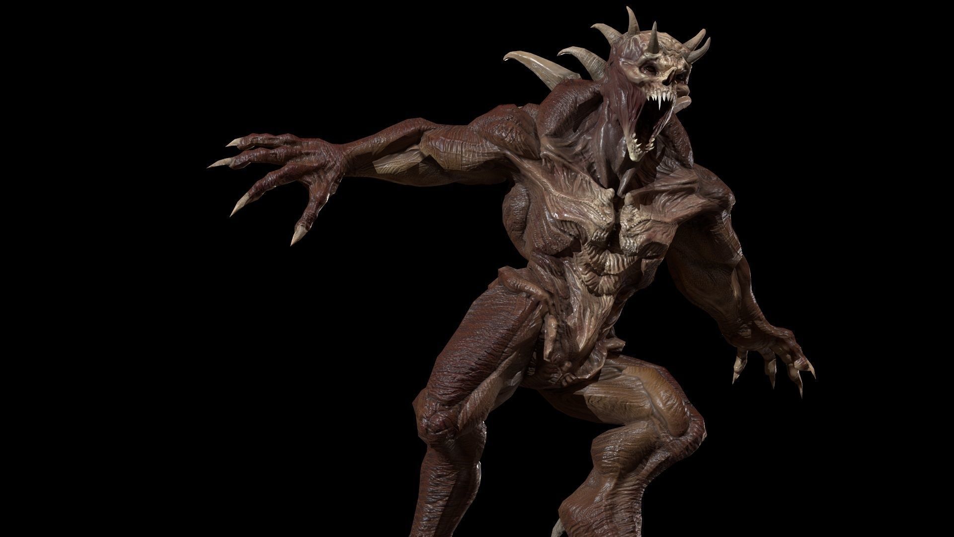 StrongDemon humanoid creature Low-poly 3D model_20