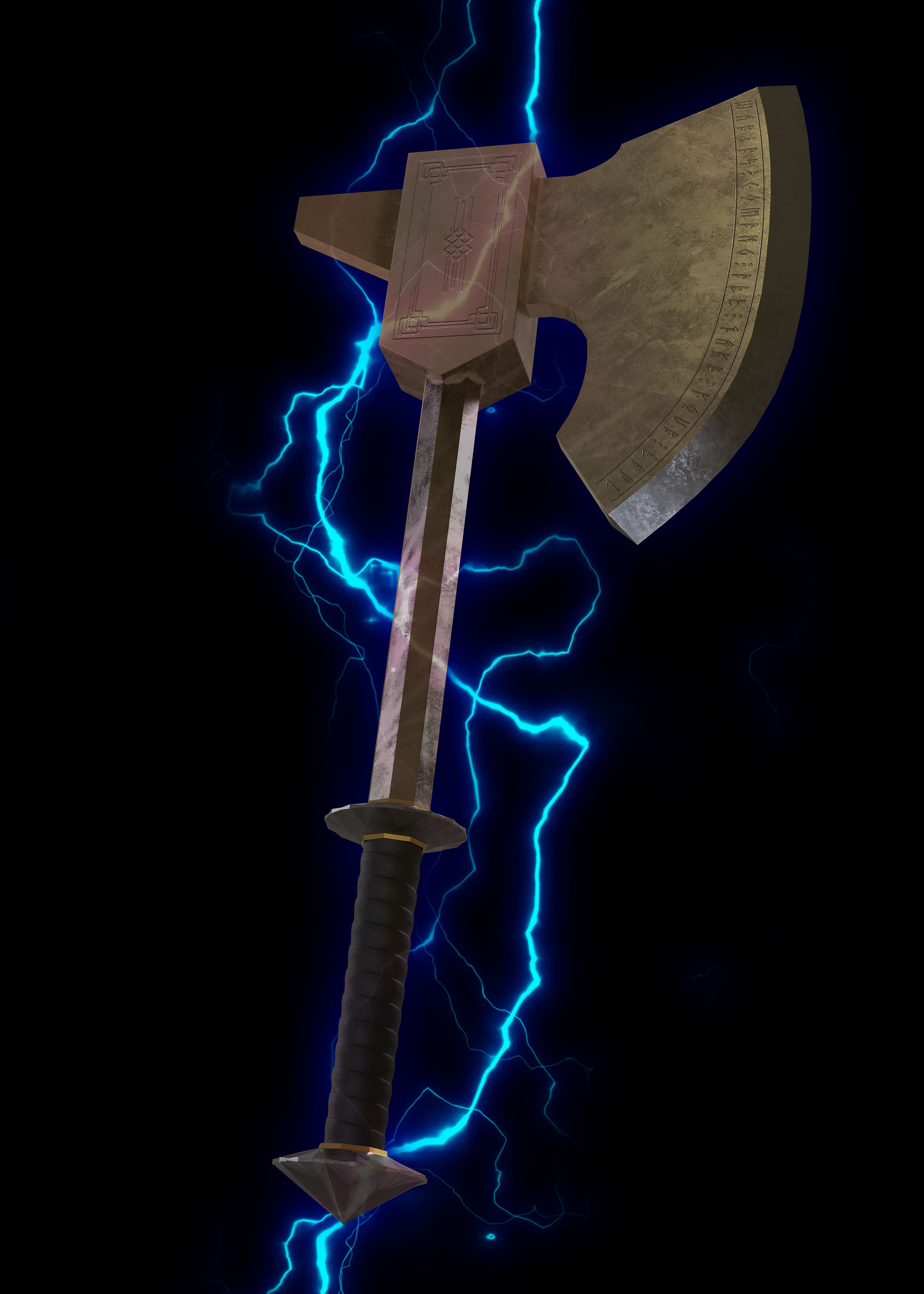 Ax of war 3D model_9