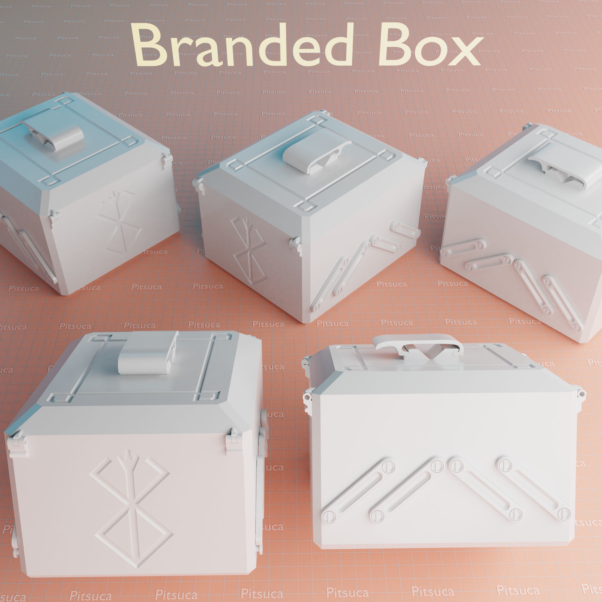 Branded box  toolbox 3D print model_4