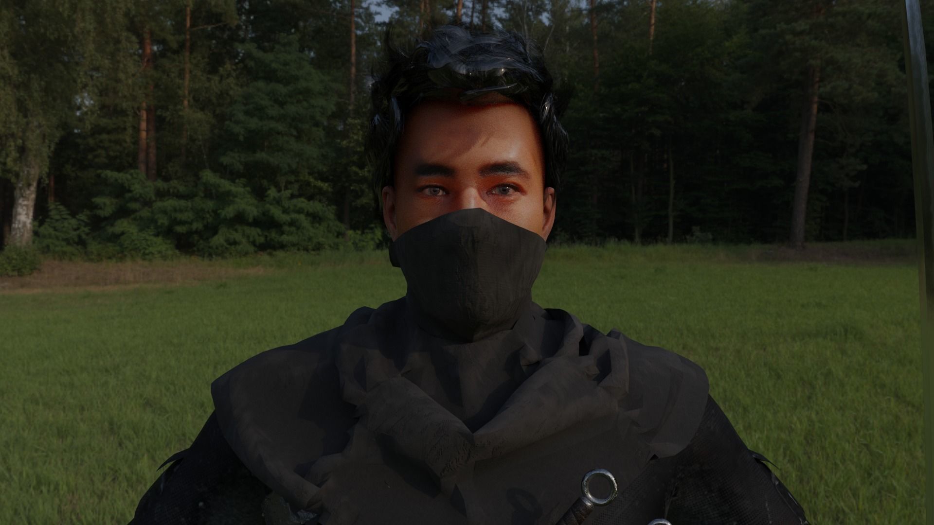 Ninja Character Sword Not Included 3D model_2