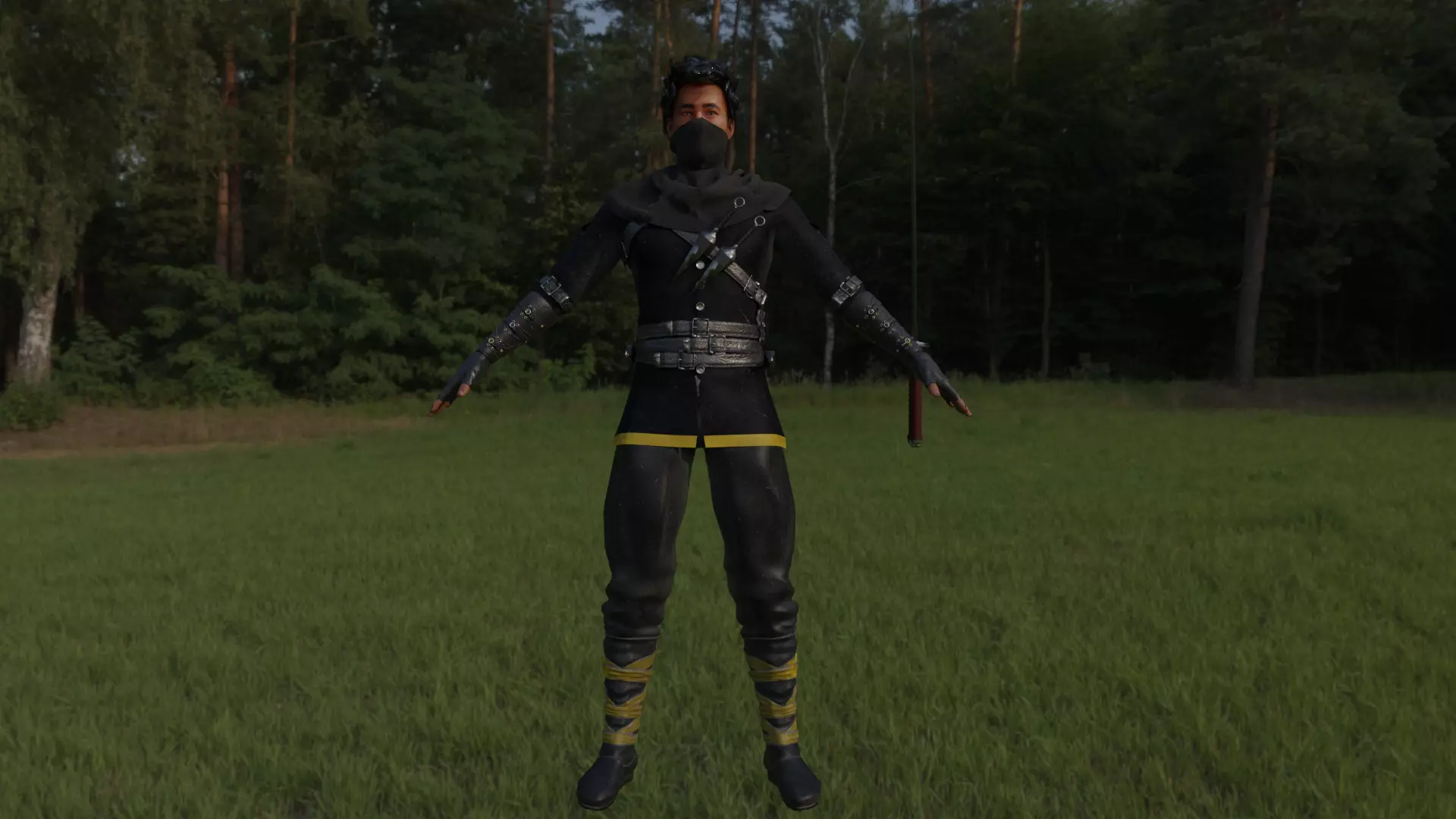 Ninja Character Sword Not Included 3D model_0