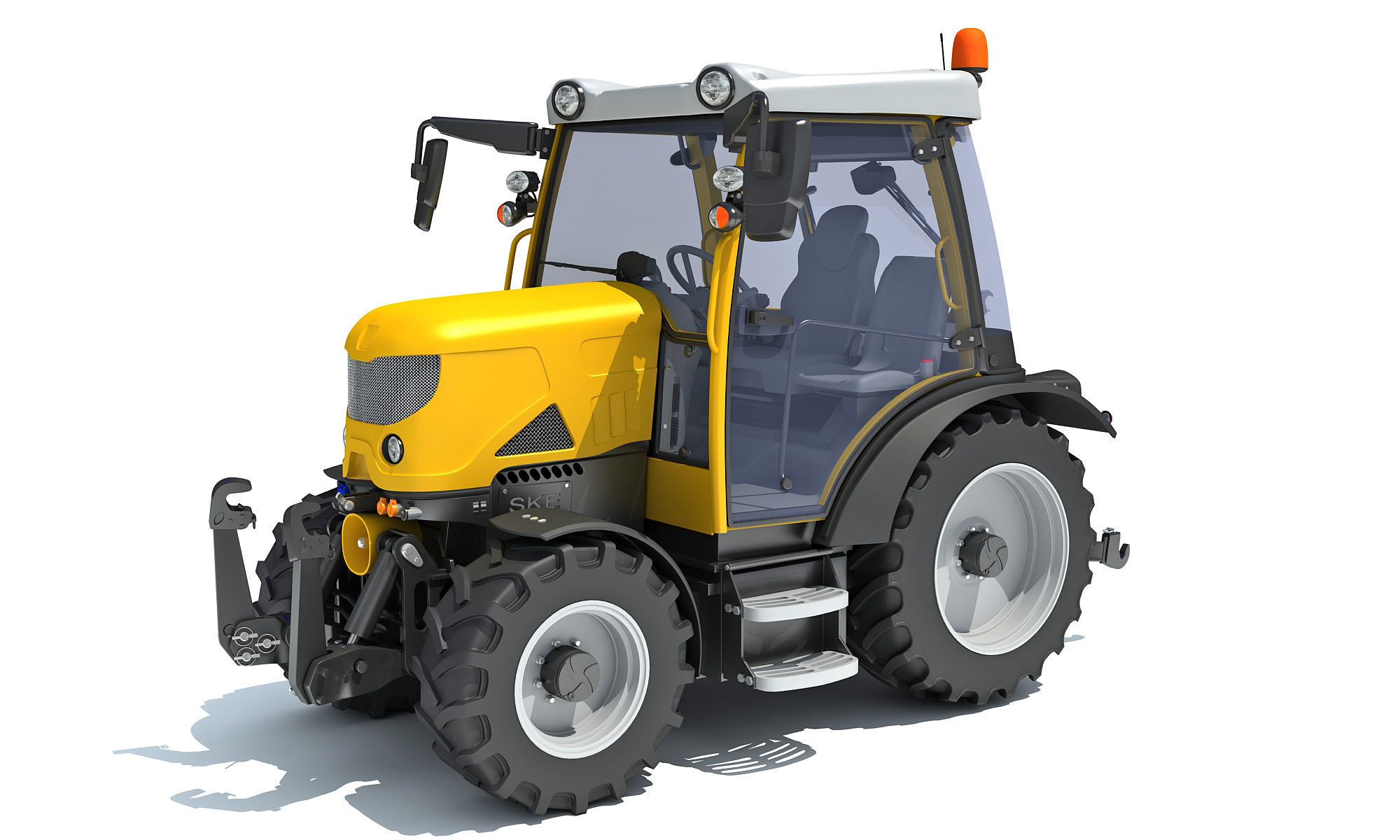 Farm Tractor 3D model_8