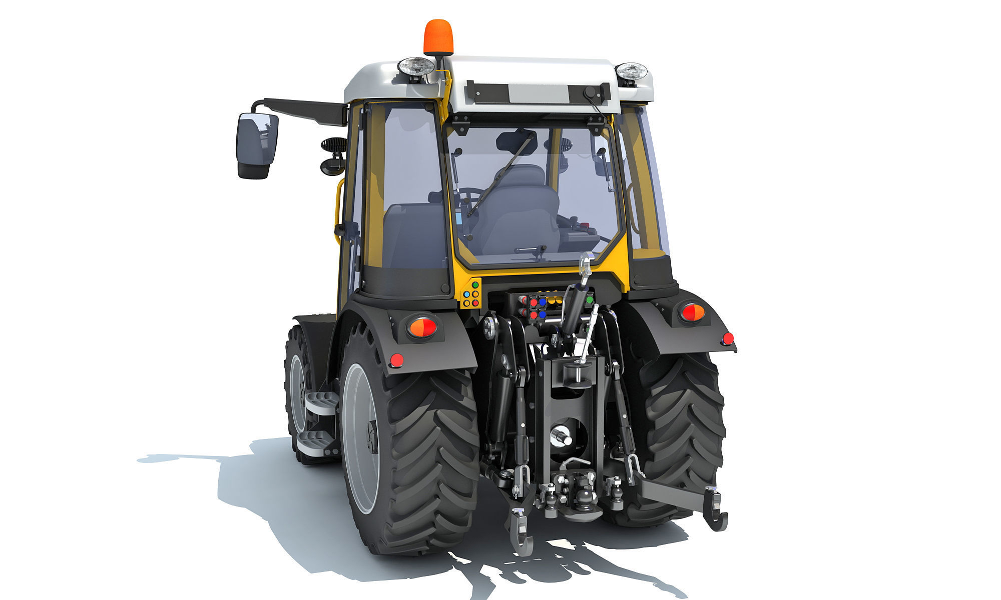 Farm Tractor 3D model_3