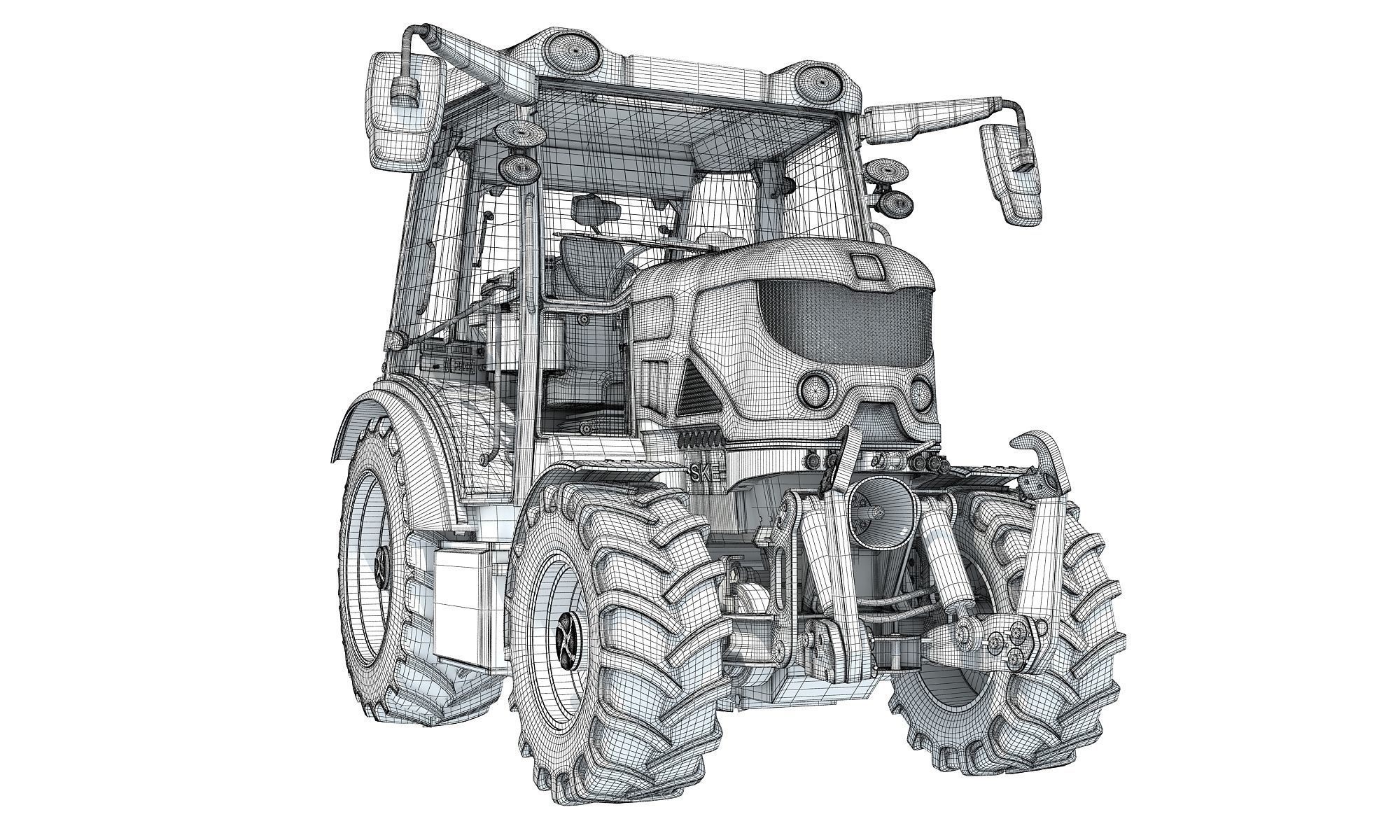 Farm Tractor 3D model_19