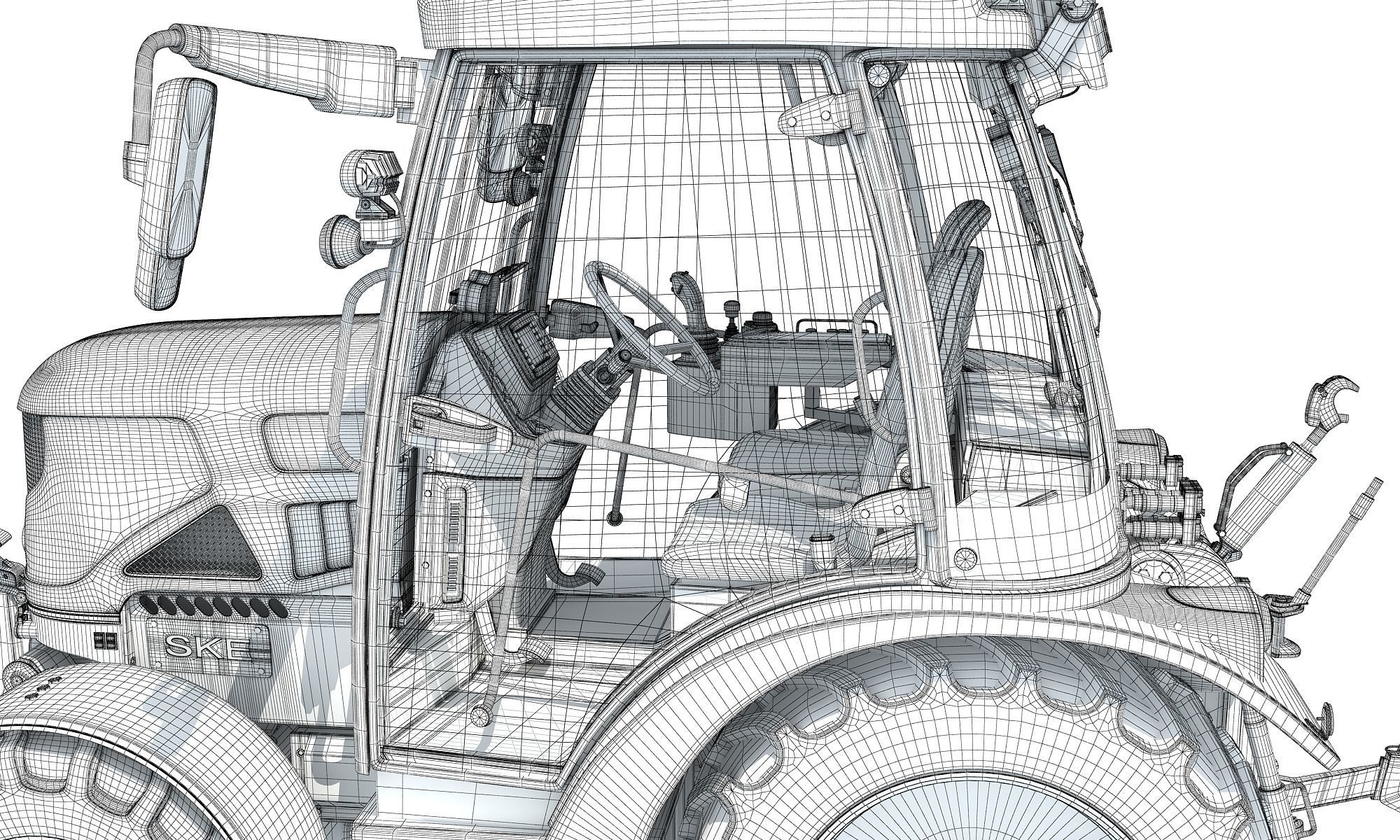 Farm Tractor 3D model_20