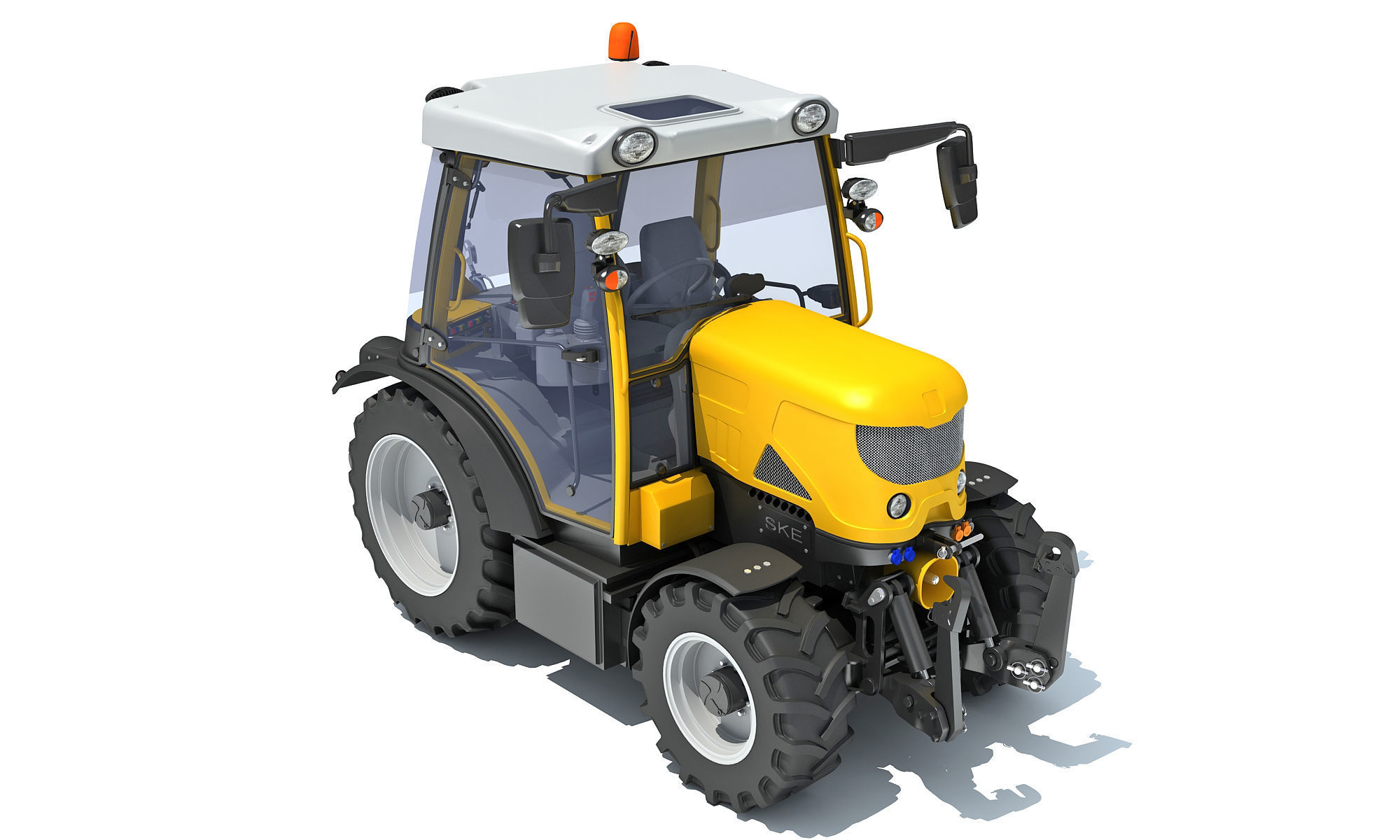 Farm Tractor 3D model_6